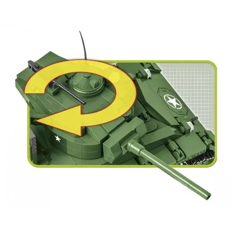 Ehitusklotsidest tank Cobi M24 Chaffee 1:35 mõõtkavas mudel, Cobi-2543