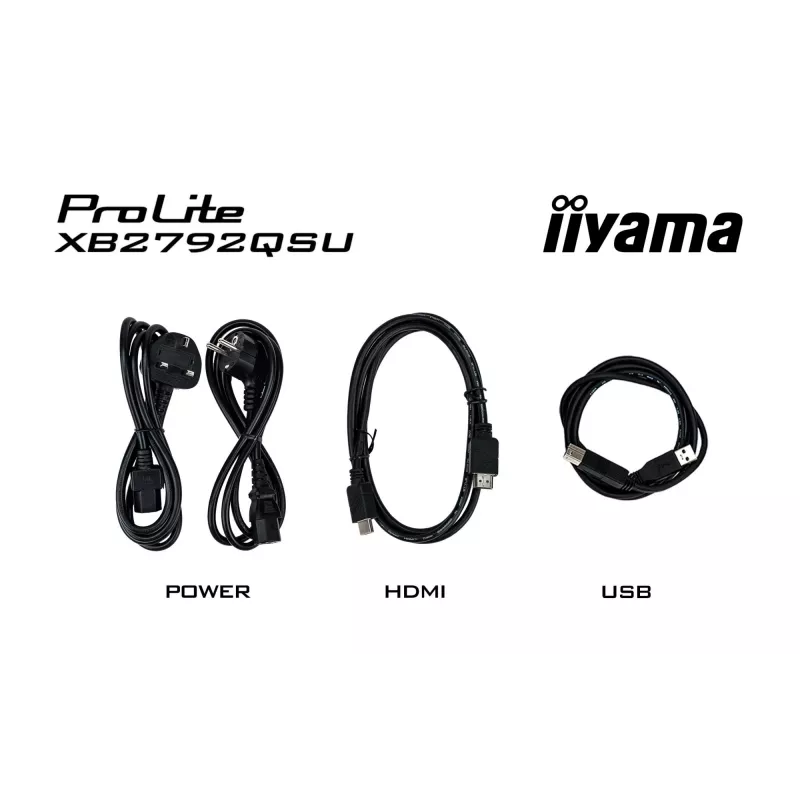 Monitor IIYAMA ProLite XB2792QSU-B1 27” IPS QHD 2560×1440 3 ms 178° VESA kõrguse reguleerimisega alus USB 3.2 jaotur kõlarid must B energia