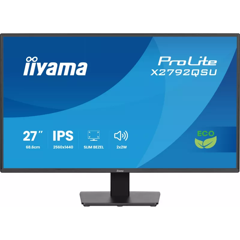 iiyama ProLite X2792QSU-B1 arvutimonitor 68,6 cm (27 tolli) 2560 x 1440 pikslit Quad HD LED must