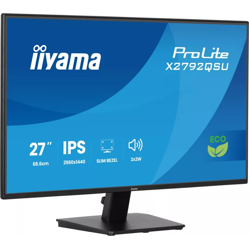 iiyama ProLite X2792QSU-B1 arvutimonitor 68,6 cm (27 tolli) 2560 x 1440 pikslit Quad HD LED must