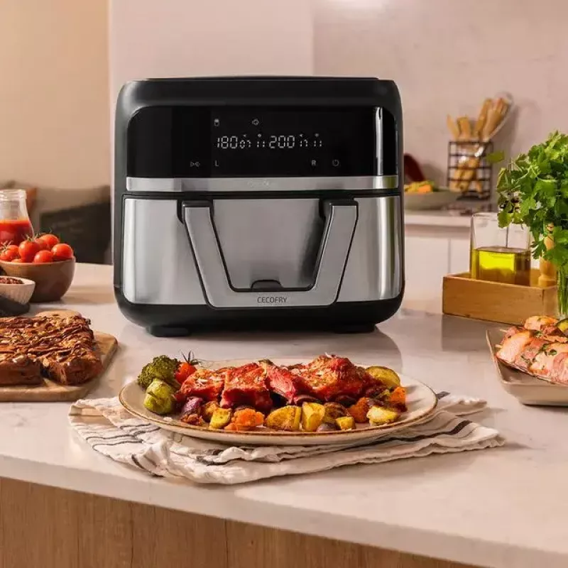 Kuumaõhufritüür Cecotec Cecofry Dual 9000 9 L 2850 W Must roostevaba teras