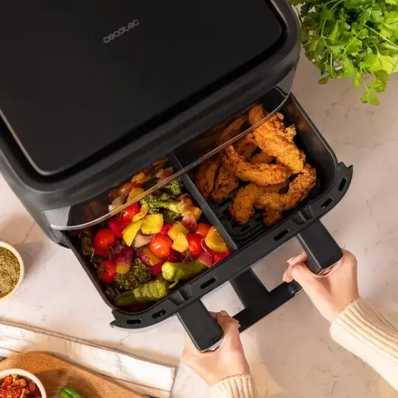 Kuumaõhufritüür Cecotec Cecofry Dual 9000 9 L 2850 W Must roostevaba teras