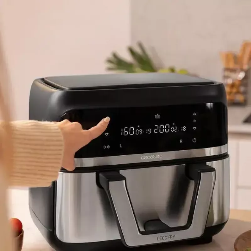 Kuumaõhufritüür Cecotec Cecofry Dual 9000 9 L 2850 W Must roostevaba teras