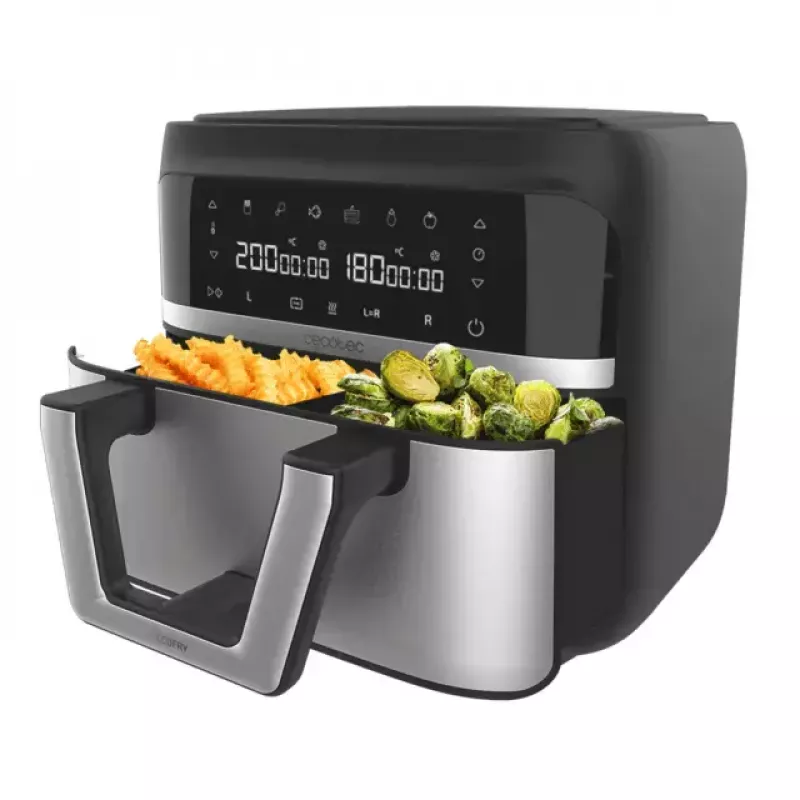 Kuumaõhufritüür Cecotec Cecofry Dual 9000 9 L 2850 W Must roostevaba teras