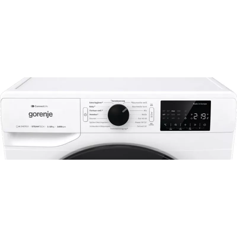 Gorenje WPNEI14A2TS pesumasin eesttäidetav 10 kg 1400 p/min Must, Valge