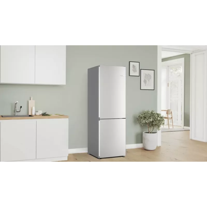 Bosch Serie 4 KGN362LAF külmik-sügavkülmik Eraldiseisev 321 L Metallik
