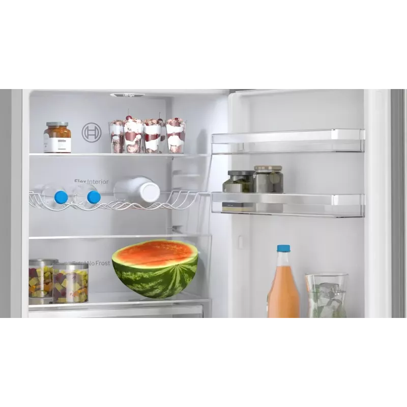 Bosch Serie 4 KGN362LAF külmik-sügavkülmik Eraldiseisev 321 L Metallik