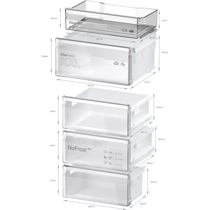 Bosch Serie 4 KGN362LAF külmik-sügavkülmik Eraldiseisev 321 L Metallik