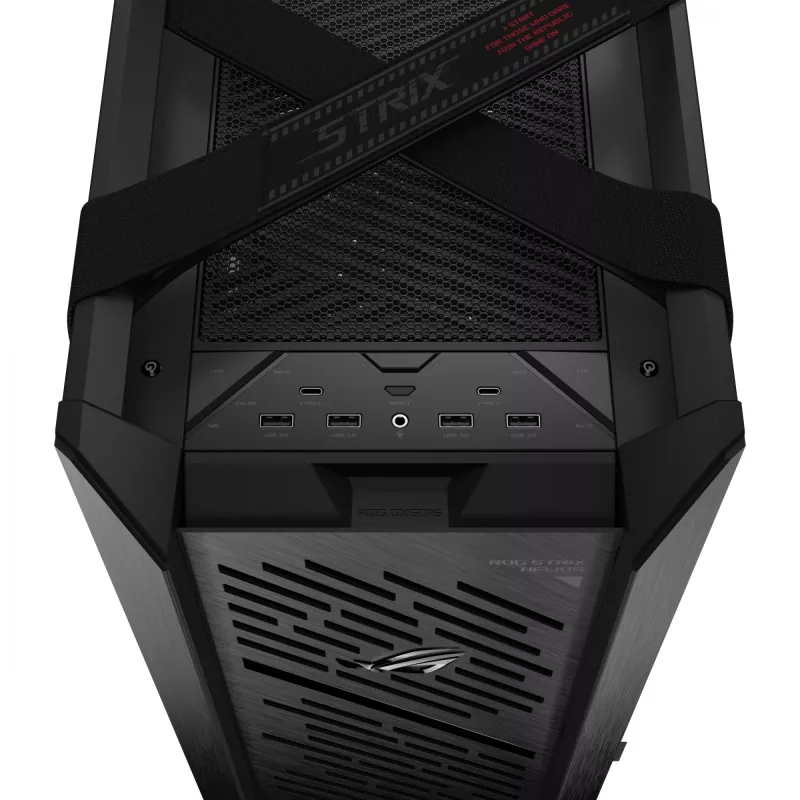 Arvuti korpus ASUS ROG Strix Helios II Midi Tower — ATX/Midi Tower, karastatud klaas, 420 mm GPU, 3x140 mm esiventilaatorid, USB-C