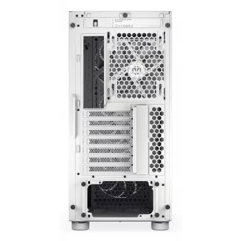PC Midi Torn korpus ENDORFY ARX 500 ARGB Valge — karastatud klaas, toetab ATX/Micro-ATX/Mini-ITX, 3x140mm ees + 1x140mm taga, 1×3,5-tolline + 6×2,5-tollist pesa