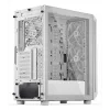 PC Midi Torn korpus ENDORFY ARX 500 ARGB Valge — karastatud klaas, toetab ATX/Micro-ATX/Mini-ITX, 3x140mm ees + 1x140mm taga, 1×3,5-tolline + 6×2,5-tollist pesa