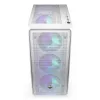 PC Midi Torn korpus ENDORFY ARX 500 ARGB Valge — karastatud klaas, toetab ATX/Micro-ATX/Mini-ITX, 3x140mm ees + 1x140mm taga, 1×3,5-tolline + 6×2,5-tollist pesa