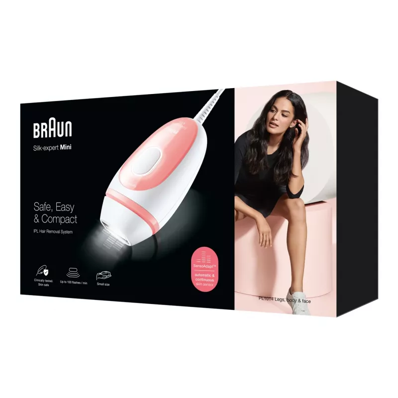 Braun Silk-expert Pro Silk-expert Mini intensiivne impulssvalgus (IPL) roosa, valge
