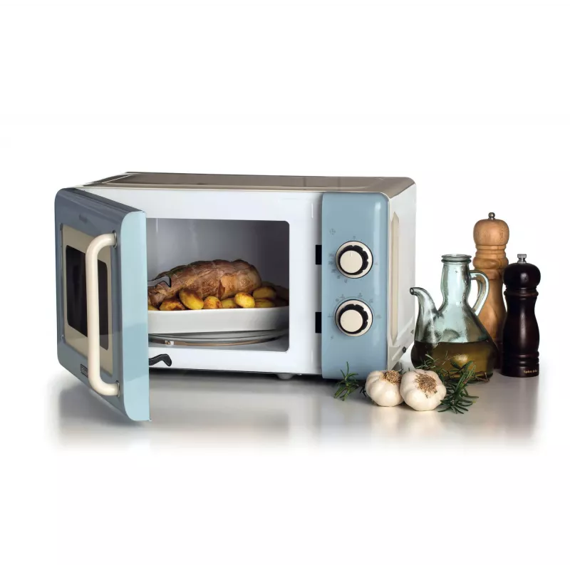 Ariete Vintage Line 3960 Vintage mikrolaineahi, 800 W, mahutavus 20 L, 3 funktsiooni, 5 küpsetustaset, taimer, sinine