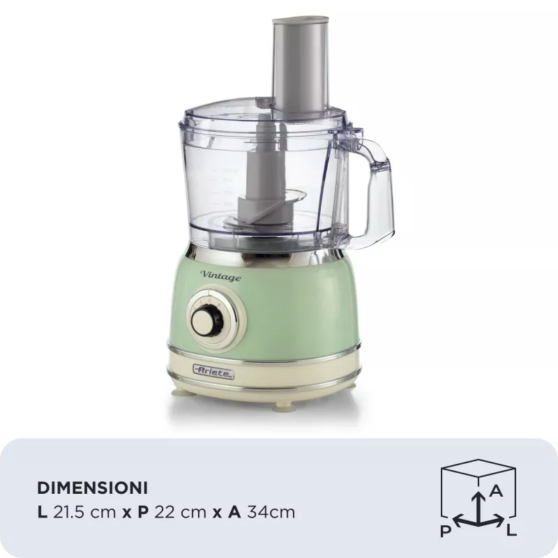 Köögikombain ARIETE Vintage Line 1781/04 — 1000 W, 2,1 L, roheline