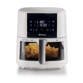 Ariete 4630 Õhufritüür 9L, 1300W, Maht 9L, Toiduvalmistamismaht 2,5kg, 8 eelseadistatud programmi, Temperatuur kuni 200°, Läbipaistev korv toiduvalmistamise kontrollimiseks, Valge