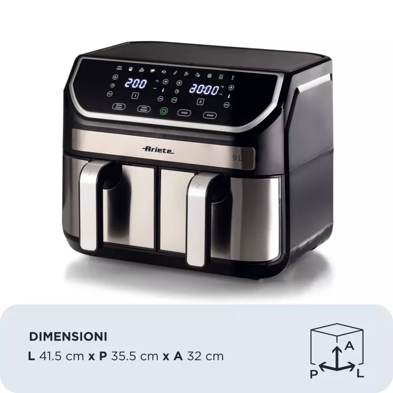 Kuumaõhufritüür Ariete 4625/00 9 L 2100 W Must Hõbedane