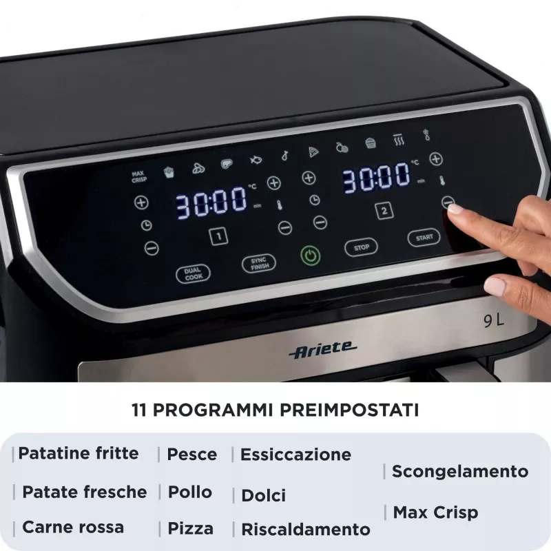 Kuumaõhufritüür Ariete 4625/00 9 L 2100 W Must Hõbedane