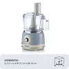 Köögikombain ARIETE Vintage Line 1781/05 — 1000 W, 2,1 L kauss, pöördnupp, roostevabast terasest tera, sinine