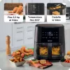 Ariete 4630 Õhufritüür 9L, 1300W, Mahutavus 9L, Toiduvalmistamise maht 2,5 kg, 8 eelseadistatud programmi, Temperatuur kuni 200°, Läbipaistev korv toiduvalmistamise kontrollimiseks, Must