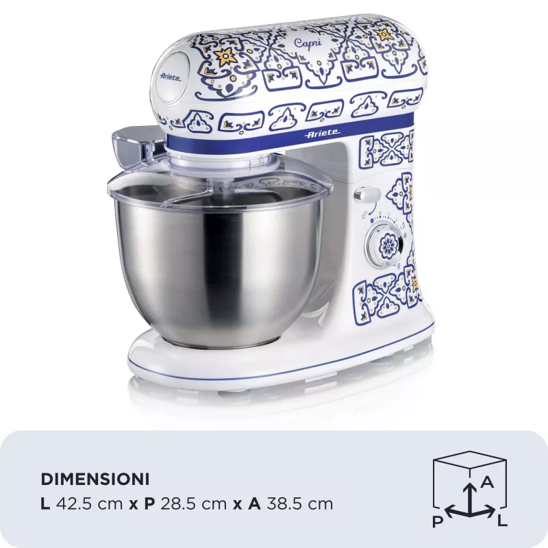 Ariete 1588 Capri mikser, planetaarne, 7 kiirust, 2400 W, 5,5 liitrit, roostevabast terasest anum