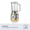 Ariete 583 Positano blender 1,5-liitrise klaaskannuga, 4 roostevabast terasest teraga, 4 kiirust + impulss, 1000 W