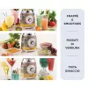 Ariete 583 Positano blender 1,5-liitrise klaaskannuga, 4 roostevabast terasest teraga, 4 kiirust + impulss, 1000 W