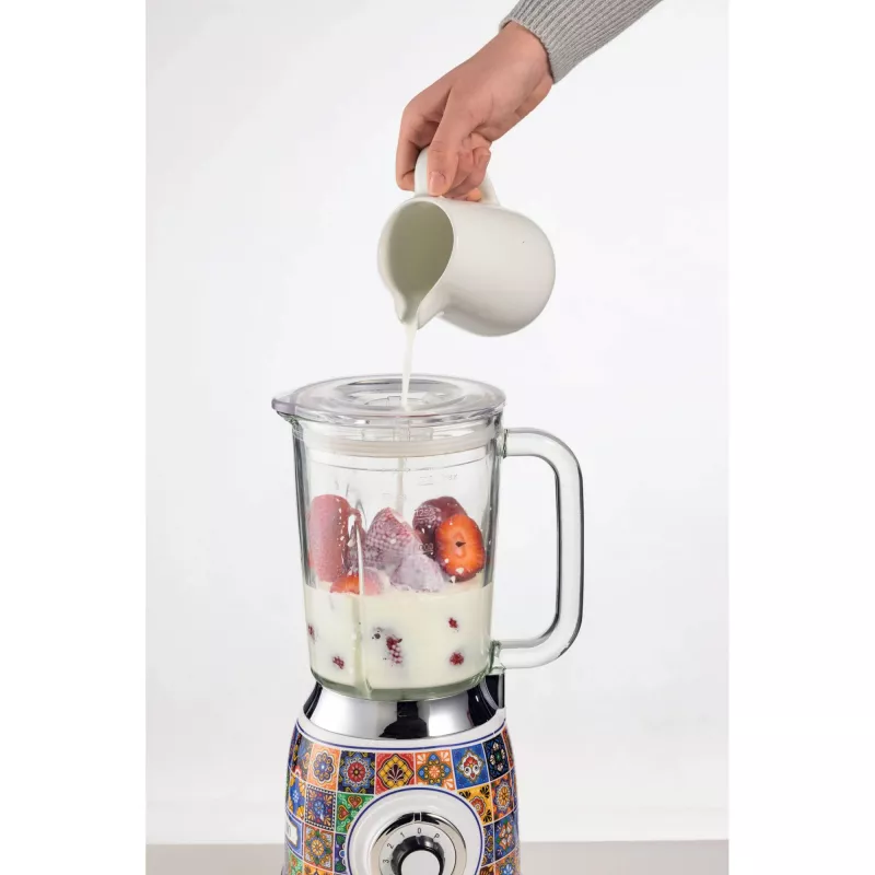 Ariete 583 Positano blender 1,5-liitrise klaaskannuga, 4 roostevabast terasest teraga, 4 kiirust + impulss, 1000 W