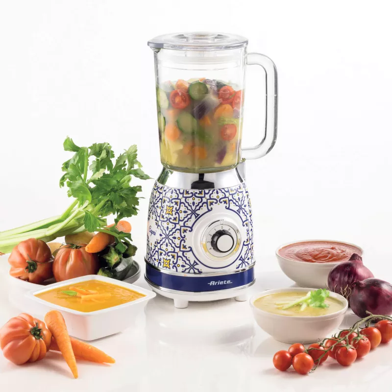 Ariete 583 Capri blender 1,5-liitrise klaaskannuga, 4 roostevabast terasest tera, 4 kiirust + impulss, 1000 W