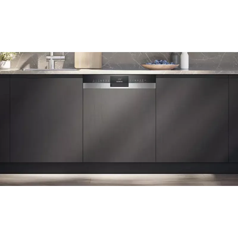 Dishwasher Siemens iQ300 SN53HS16AE semi-built-in, 13 place settings, 42 dB, 9 L/cycle, Energy class C