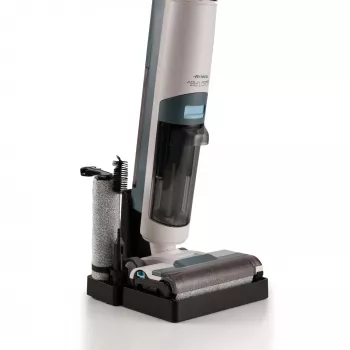 Ariete 2483 Aqua Force Wash & Vacuum, nutikas tolmuimeja, juhtmevaba põrandapuhastusvahend, juhtmevaba, imeb ja puhastab, lemmikloomakarvad, kuiv ja märg mustus, 700 ml mahutavus, tarvikud kaasas