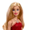 Barbie Mattel 80. aastapäeva rubiinpunane pidulik moenukk, punases kleidis koos aksessuaaridega