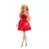 Barbie Mattel 80. aastapäeva rubiinpunane pidulik moenukk, punases kleidis koos aksessuaaridega