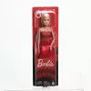 Barbie Mattel 80. aastapäeva rubiinpunane pidulik moenukk, punases kleidis koos aksessuaaridega
