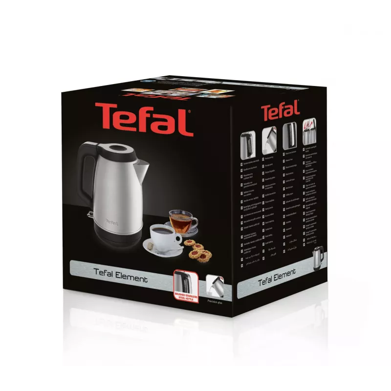 Tefal KI280D elektriline veekeetja 1,7 L 2400 W Must, roostevaba teras