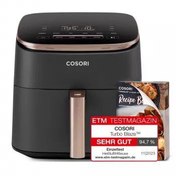 Cosori Turbo Blaze Chef Edition Single 6 L Stand-alone 1725 W Hot air fryer Must, Roosa kuld