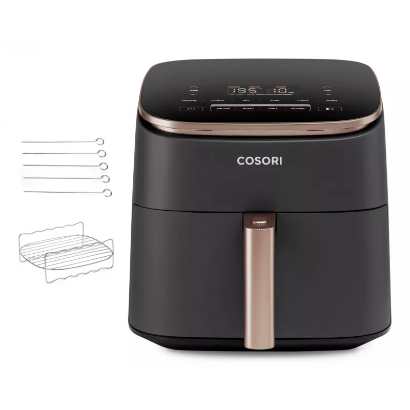 Cosori Turbo Blaze Chef Edition Single 6 L Stand-alone 1725 W Hot air fryer Must, Roosa kuld