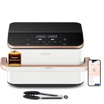 Cosori Dual Blaze Twinfry Chef Edition Double 10 L eraldiseisev 2800 W kuumaõhufritüür roosakuldne, valge