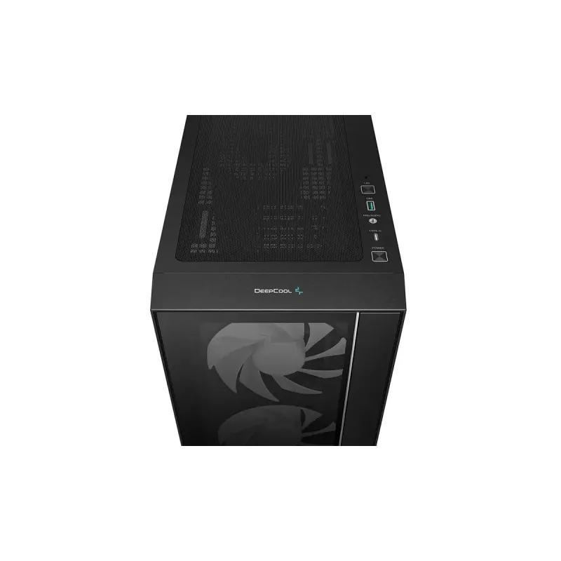 Arvutikorpus DeepCool MATREXX55 V4 C Midi Tower Must — karastatud klaas, ATX/microATX tugi, USB-C, max GPU 370mm