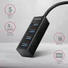 Axagon HUE-M1C 4x USB 3.2 Gen 1 MINI jaotur, metallist, 20 cm USB-C kaabel