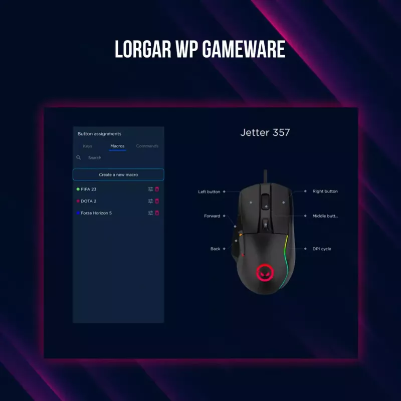 Hiir Lorgar Jetter 357 Gaming Optiline Paremakäeline