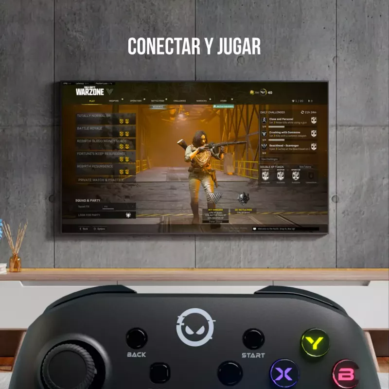 Gamepad Lorgar LRG-GP510 must juhtmevaba mängupult Nintendo Switchi, arvuti ja PlayStation 3 jaoks