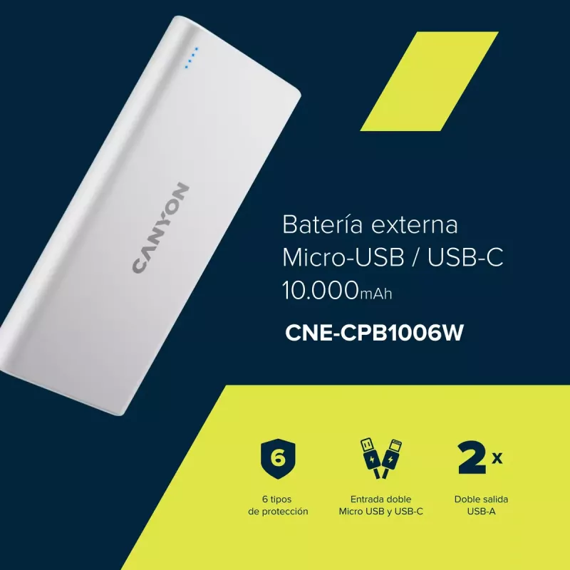 Kaasaskantav laadija Canyon PB-106 10000 mAh
