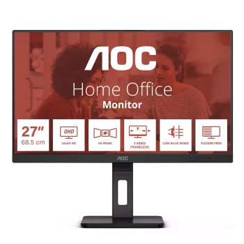 AOC Q27E3UMF arvutimonitor 68,6 cm (27 tolli) 2560 x 1440 pikslit Quad HD Must