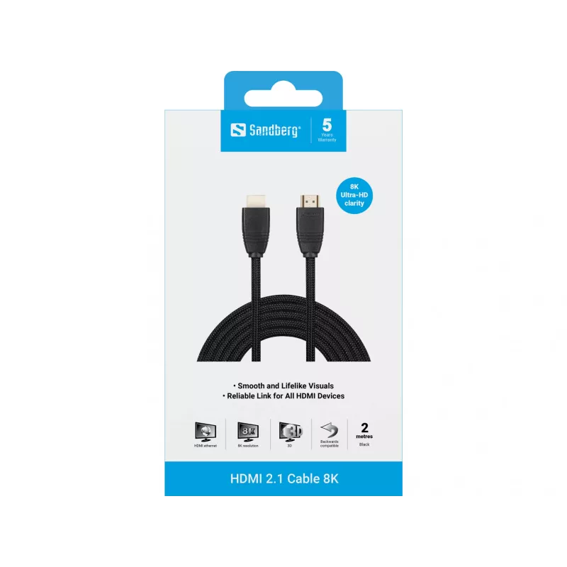 HDMI-kaabel Sandberg HDMI 2.1 kaabel 8K 2m
