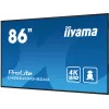 iiyama LH8664UHS-B2AG Signage Display Digitaalne siltide kuva 2.17 m (85.6 tolli) Wi-Fi 500 cd/m² 4K Ultra HD Must Sisseehitatud protsessor Android 11 24/7