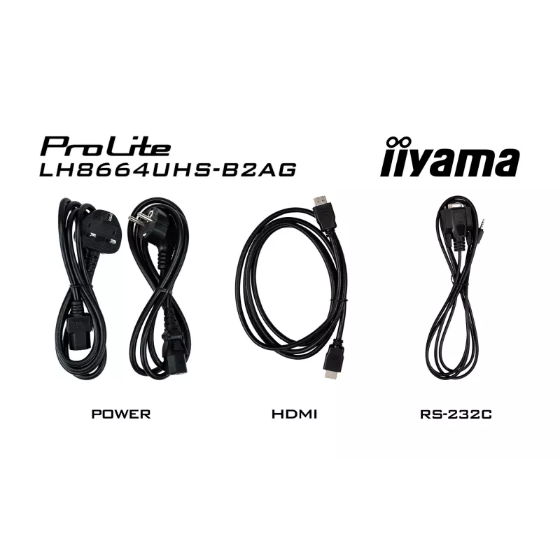 iiyama LH8664UHS-B2AG Signage Display Digitaalne siltide kuva 2.17 m (85.6 tolli) Wi-Fi 500 cd/m² 4K Ultra HD Must Sisseehitatud protsessor Android 11 24/7