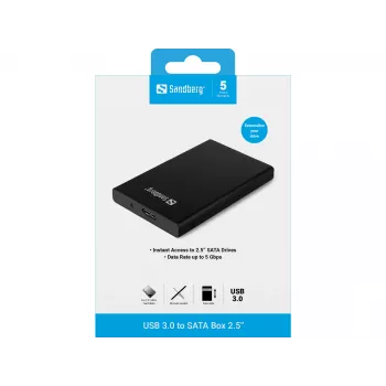 HDD/SSD-korpus Sandberg USB 3.0 to SATA Box 2.5''