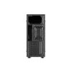 PC-korpus GEMBIRD Fornax 160 Mini Tower — must, SPCC, toetab ITX/mATX/ATX, 1×3,5-tolline + 3×2,5-tollist sahtlit, 7 laienduspesa, 445×185×390 mm