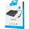 Sandberg USB-C/A DVD-seade, Must, Salv, Lauaarvuti/sülearvuti, DVD Super Multi DL, USB Type-C, CD-R, CD-ROM, CD-RW, DVD+R DL, DVD-R, DVD-R DL, DVD-RAM, DVD-ROM, DVD-RW